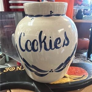 Blue and White Cookie Jar